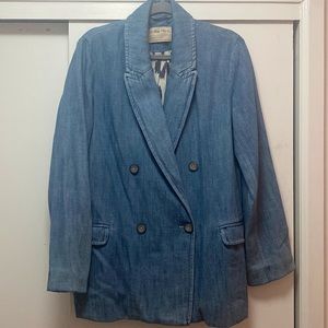 Free People Denim Blazer